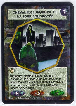 Illustration du chevalier Turquoise de la Tour foudroyée, source Kabal