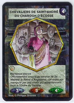 Illustration des Chevaliers de Saint André du Chardon d'Ecosse, source Kabal