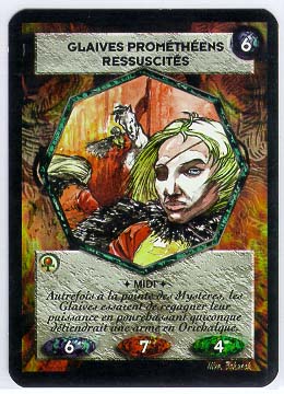 Illustration des glaives prométhéens ressuscités, source Kabal